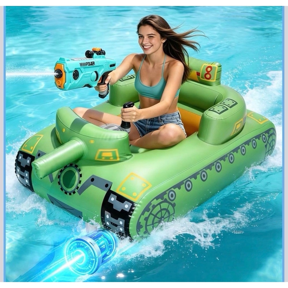 GIGIGO Motorized Pool Float for Adults, Rechargeable Electric Inflatable Lounger